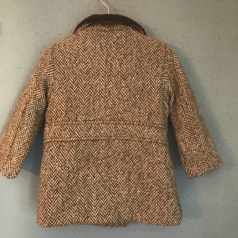 Brown pea coat with fleece lining - Picture 2 of 2
